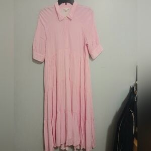 a loves a Classic Pink Tiered Maxi Dress